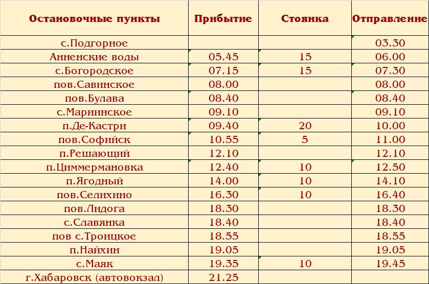 Расписание автобусов комсомольск на амуре амурск 120